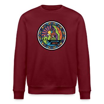Klettern Abenteuer Berge Kletterwand Motiv - Stanley/Stella Unisex Bio-Sweatshirt ROLLER - Weiß - Vorne - Nik (191cm)