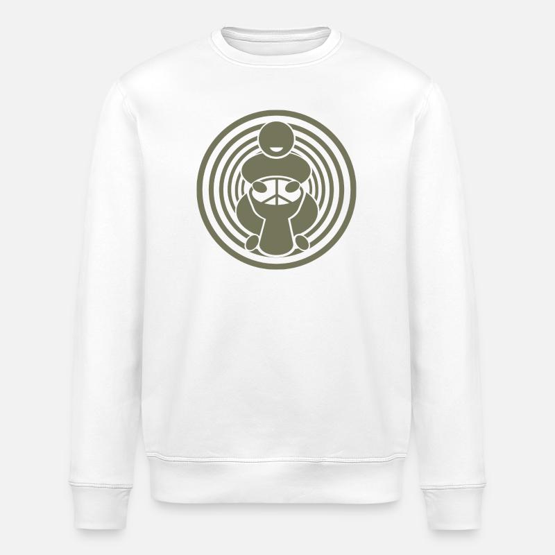 Djembe Player - Stanley/Stella ROLLER Unisex Organic Sweatshirt - white