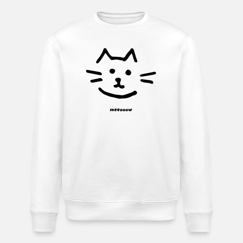 Conception propre de Cat Meow - Sweat bio ROLLER Stanley/Stella Unisexe - blanc