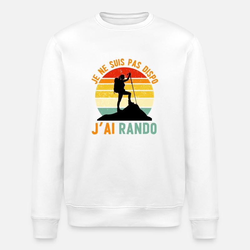 Rando Attitude: Not available, I hiked - Stanley/Stella ROLLER Unisex Organic Sweatshirt - white
