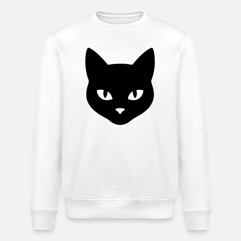 Tête_de_chat - Stanley/Stella ROLLER Unisex Organic Sweatshirt - white