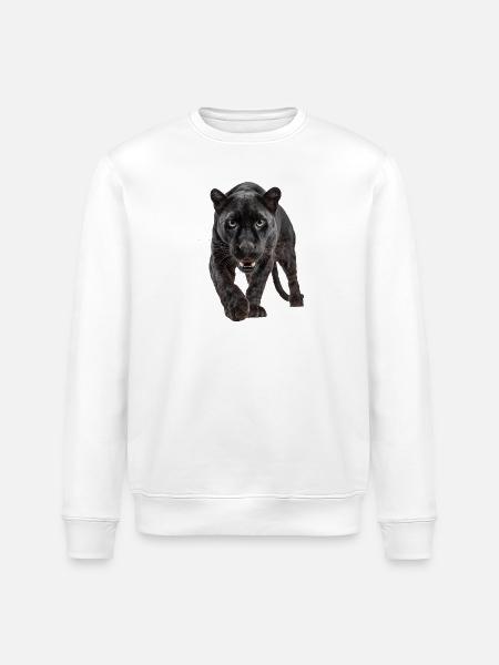 Schwarzer Panther – Kraft, Fokus, Dominanz - Stanley/Stella ROLLER Unisex Organic Sweatshirt - white