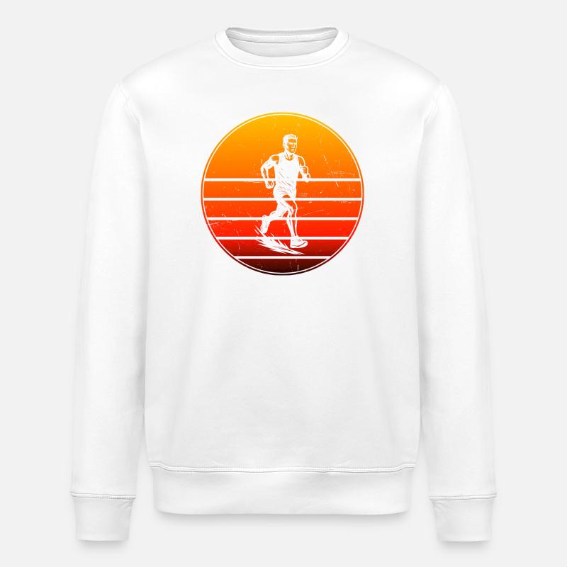 Iconisches Running Motiv - Stanley/Stella Unisex Bio-Sweatshirt ROLLER - Weiß
