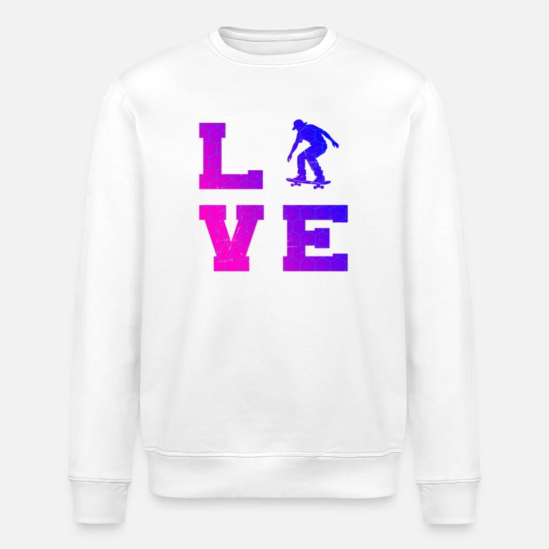 Style skateboard pour toutes les occasions - Sweat bio ROLLER Stanley/Stella Unisexe - blanc
