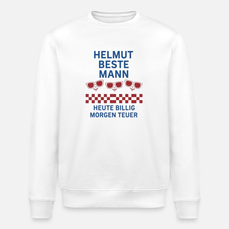 Helmut Beste Mann – Heute Billig - Stanley/Stella Unisex Bio-Sweatshirt ROLLER - Weiß