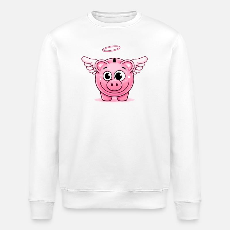 Tirelire mignonne avec des ailes - Sweat bio ROLLER Stanley/Stella Unisexe - blanc