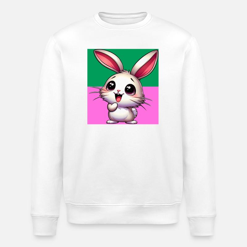 rabbit - Stanley/Stella ROLLER Unisex Organic Sweatshirt - white