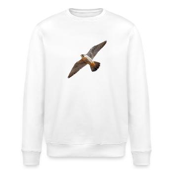 Wanderfalke im Gleitflug – Kraft & Präzision - Stanley/Stella Unisex Bio-Sweatshirt ROLLER - Weiß - Vorne - Nik (191cm)