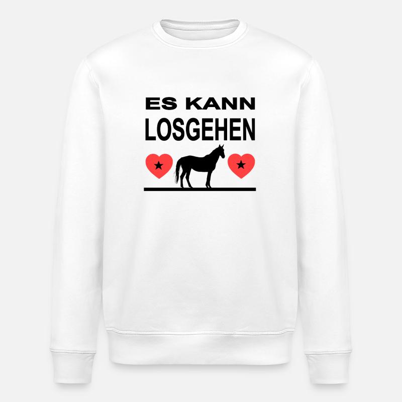 Pferde - Stanley/Stella Unisex Bio-Sweatshirt ROLLER - Weiß