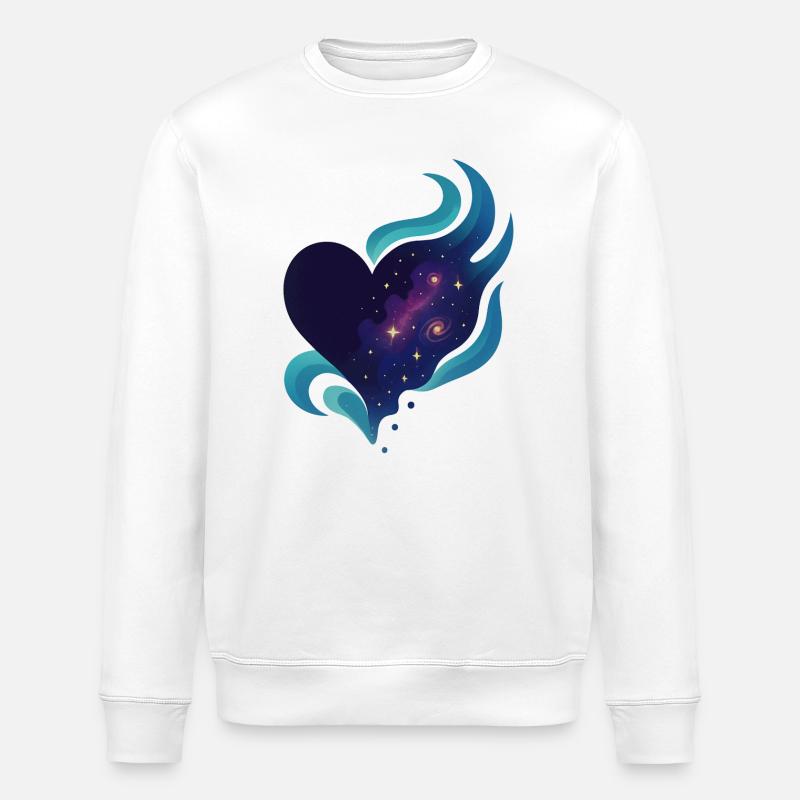 Amour - Cœur - Saint Valentin - Mariage - Sweat bio ROLLER Stanley/Stella Unisexe - blanc