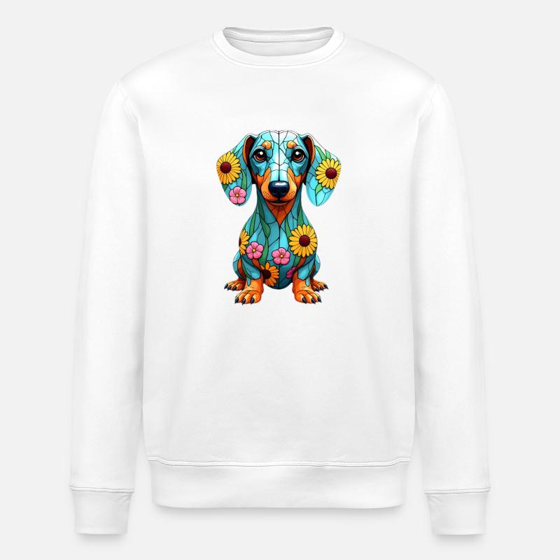 Dackel teckel teckel tekel - Sweat bio ROLLER Stanley/Stella Unisexe - blanc