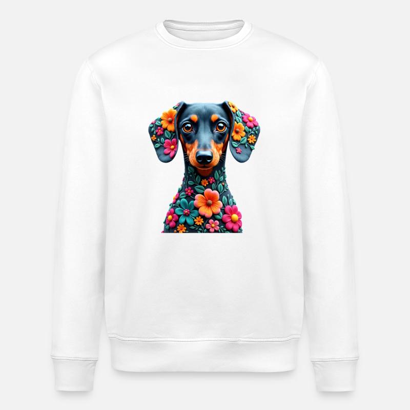Dackel Dachshund Tekel - Stanley/Stella Unisex Bio-Sweatshirt ROLLER - Weiß