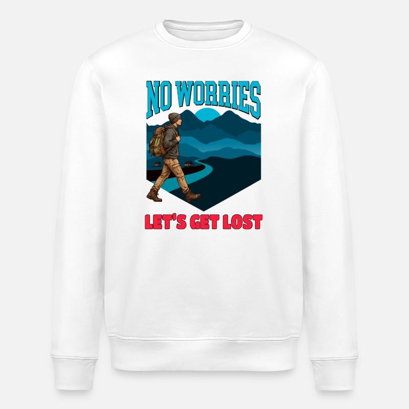 Pas de souci, on se perd - Sweat bio ROLLER Stanley/Stella Unisexe - blanc