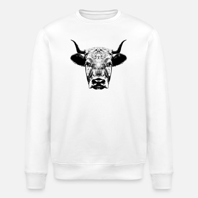 Kuh / Kopf - Stanley/Stella Unisex Bio-Sweatshirt ROLLER - Weiß