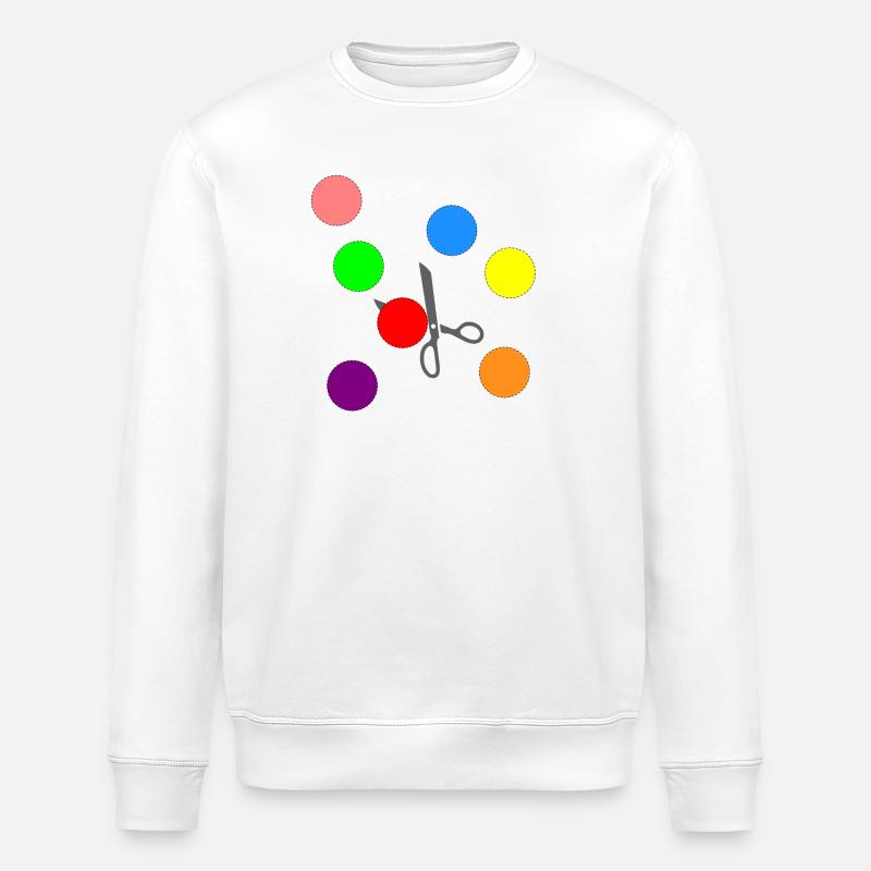 Confettis à découper - Sweat bio ROLLER Stanley/Stella Unisexe - blanc