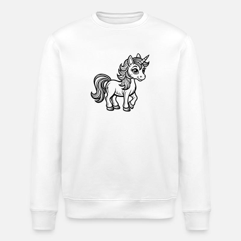Baby-Einhorn - Stanley/Stella Unisex Bio-Sweatshirt ROLLER - Weiß
