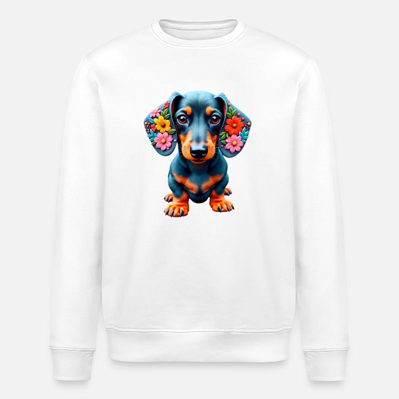 Dackel Dachshund Tekel - Stanley/Stella Unisex Bio-Sweatshirt ROLLER - Weiß