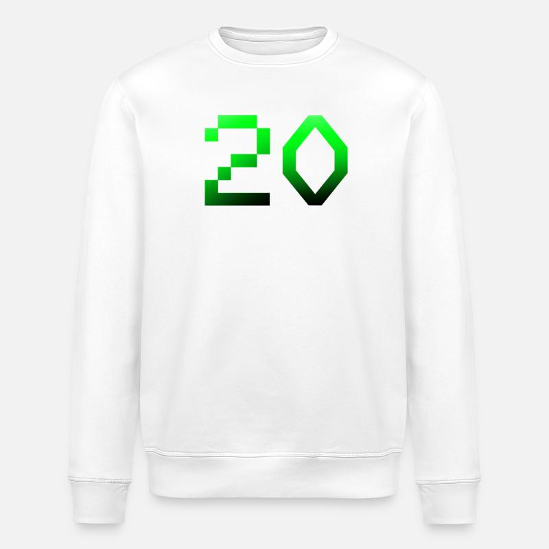 20 pixels - Stanley/Stella ROLLER Unisex Organic Sweatshirt - white