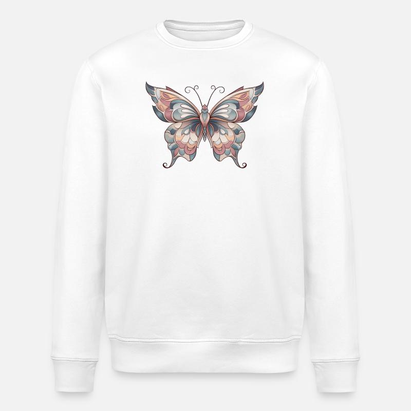 papillon - Sweat bio ROLLER Stanley/Stella Unisexe - blanc