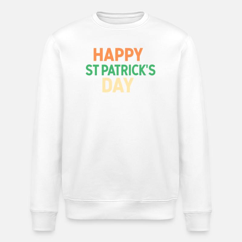 Joyeux Saint-Patrick - Sweat bio ROLLER Stanley/Stella Unisexe - blanc