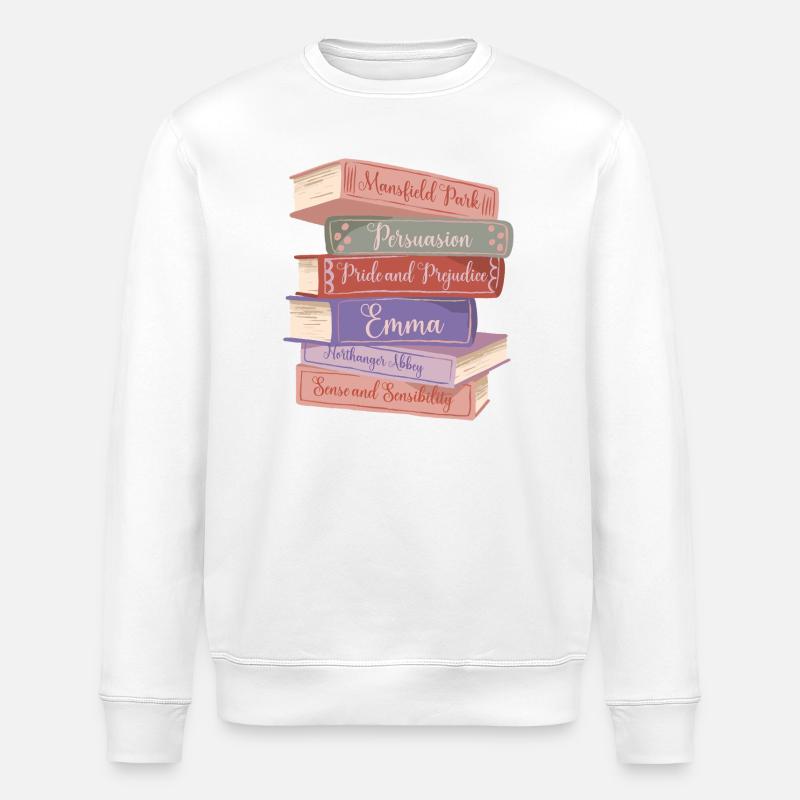 Les romans V de Jane Austen - Sweat bio ROLLER Stanley/Stella Unisexe - blanc