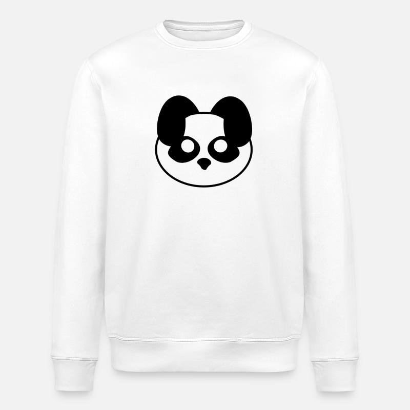 Plush: Pandy (Head) - Stanley/Stella ROLLER Unisex Organic Sweatshirt - white