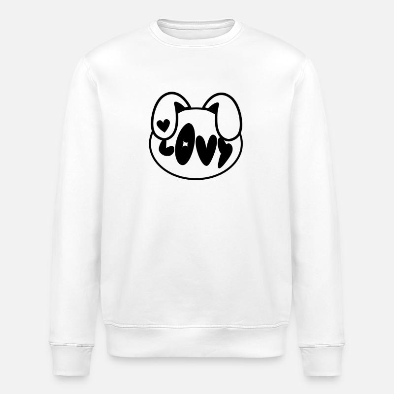 Plush: Lovy (Kopf) - Stanley/Stella Unisex Bio-Sweatshirt ROLLER - Weiß
