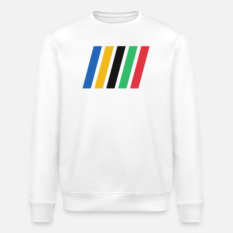 Bandes de couleur - Sweat bio ROLLER Stanley/Stella Unisexe - blanc