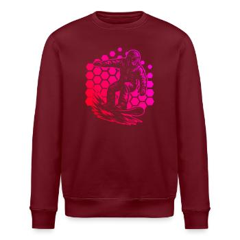 Vintage Snowboard Design für Snowboard - Stanley/Stella Unisex Bio-Sweatshirt ROLLER - Weiß - Vorne - Nik (191cm)