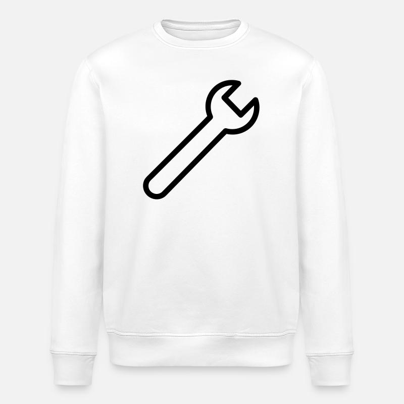 Clé bricolage - Sweat bio ROLLER Stanley/Stella Unisexe - blanc