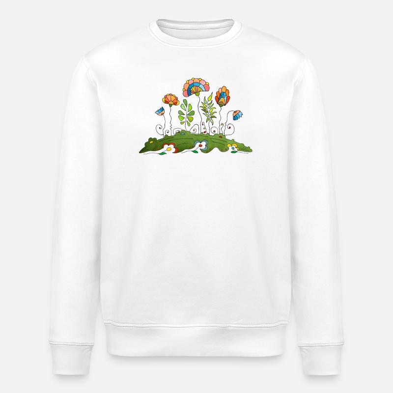 Blumen - Stanley/Stella Unisex Bio-Sweatshirt ROLLER - Weiß