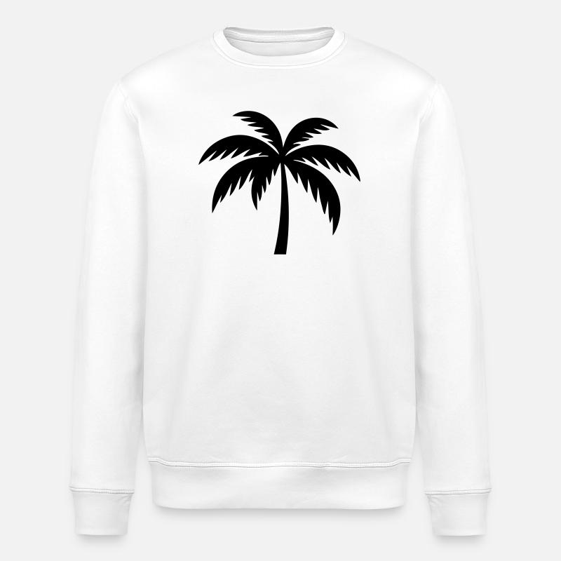 Palme Silhouette - Stanley/Stella Unisex Bio-Sweatshirt ROLLER - Weiß