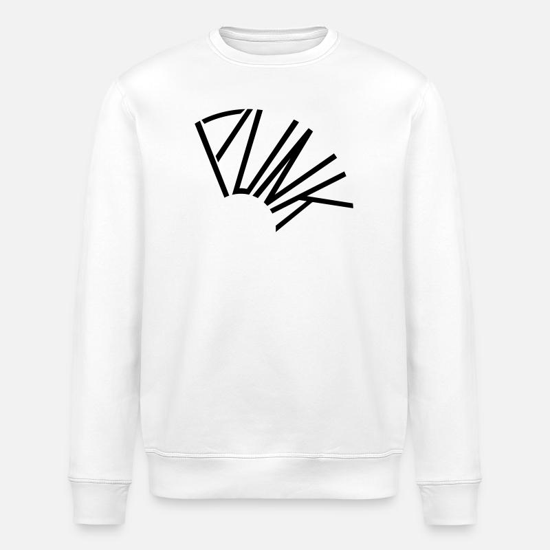 PUNK - Stanley/Stella ROLLER Unisex Organic Sweatshirt - white
