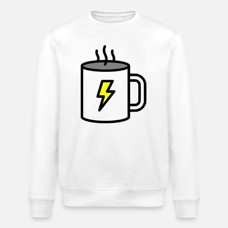 Starker Kaffee Tasse Strom - Stanley/Stella Unisex Bio-Sweatshirt ROLLER - Weiß