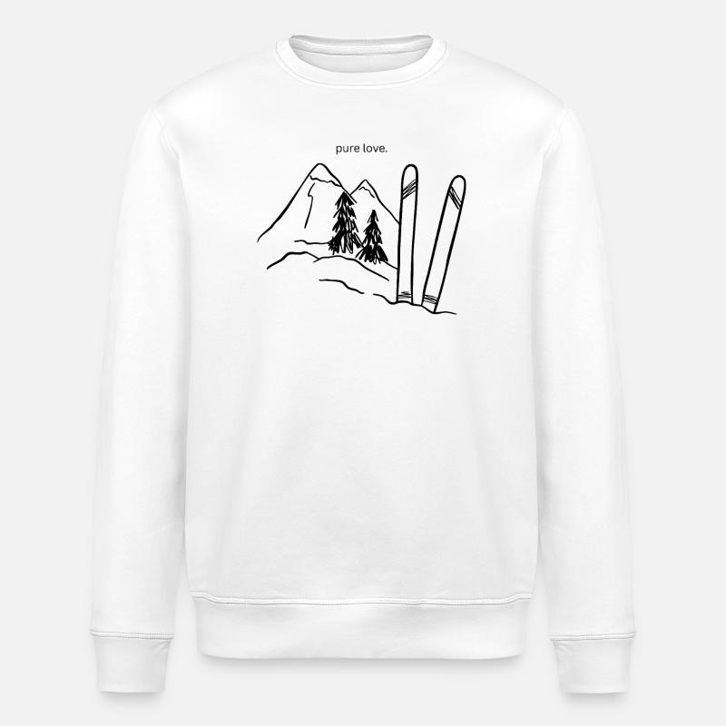 pure love ski - Stanley/Stella Unisex Bio-Sweatshirt ROLLER - Weiß