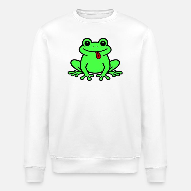 Grenouille Comique Crapaud - Sweat bio ROLLER Stanley/Stella Unisexe - blanc