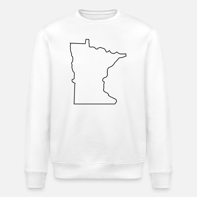 Carte du Minnesota - Sweat bio ROLLER Stanley/Stella Unisexe - blanc