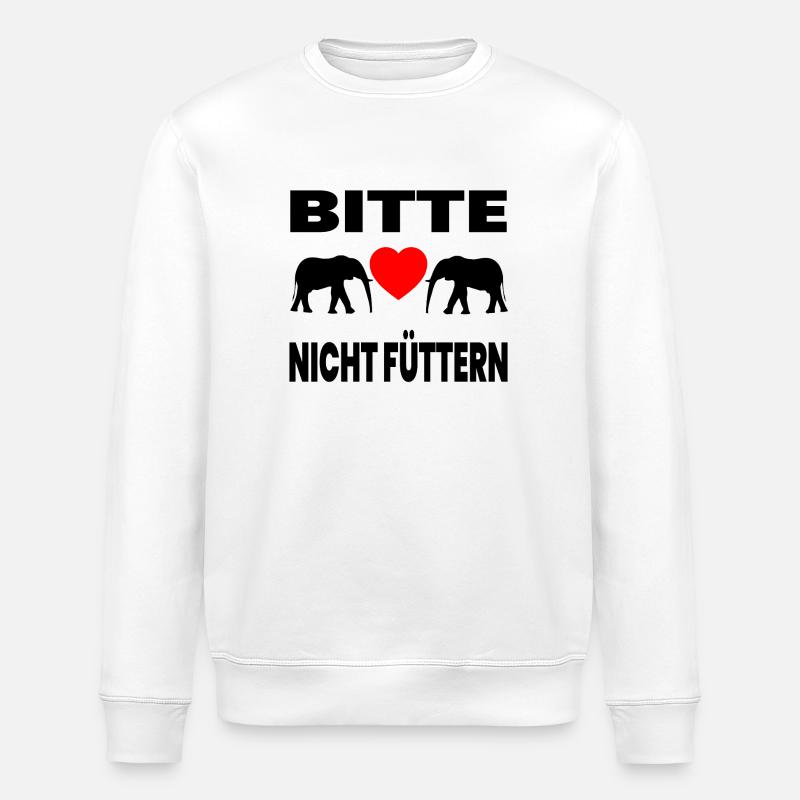 Elefanten - Stanley/Stella Unisex Bio-Sweatshirt ROLLER - Weiß