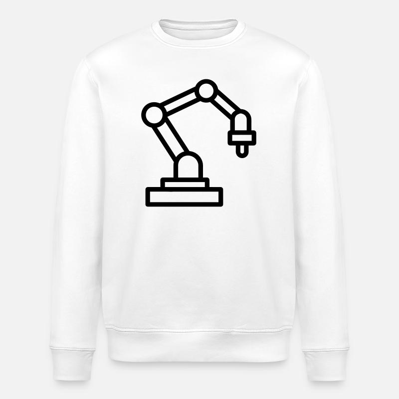 Roboterarm - Stanley/Stella Unisex Bio-Sweatshirt ROLLER - Weiß