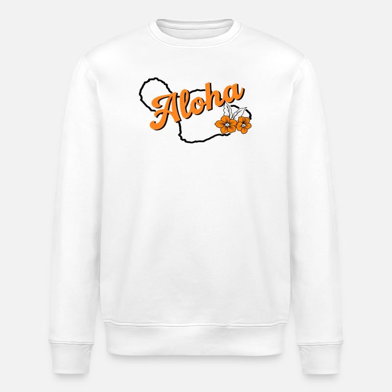 Maui Aloha, Chemise de l’Île Tropicale - Sweat bio ROLLER Stanley/Stella Unisexe - blanc