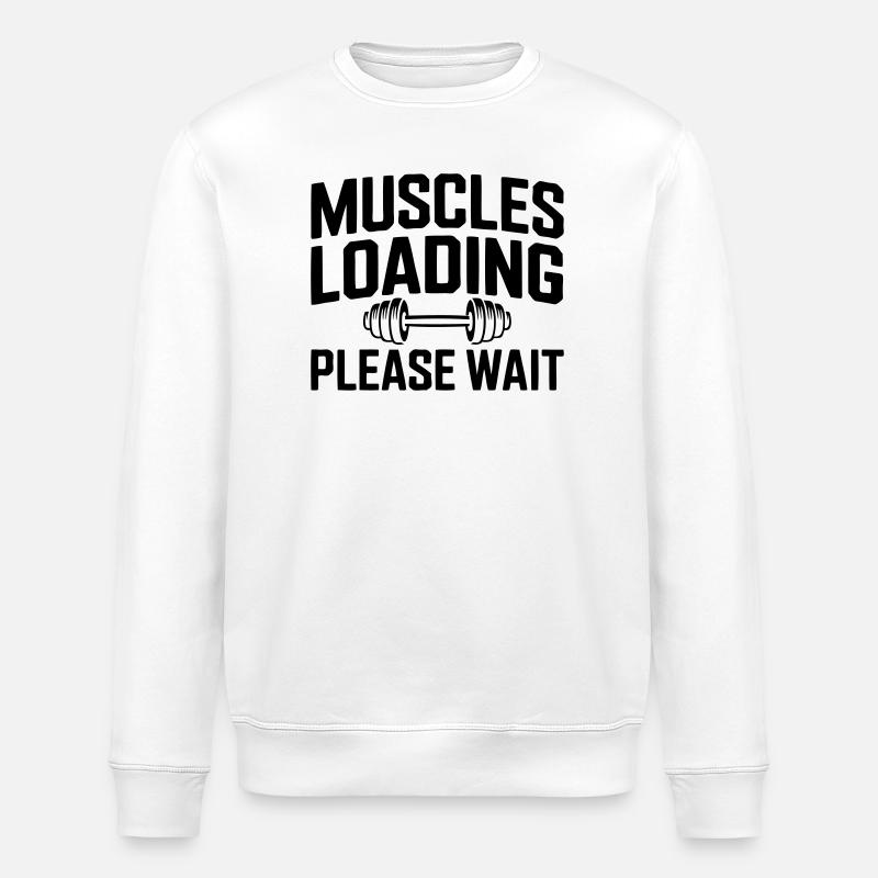 Muskelaufbau: Muscles Loading - Stanley/Stella Unisex Bio-Sweatshirt ROLLER - Weiß