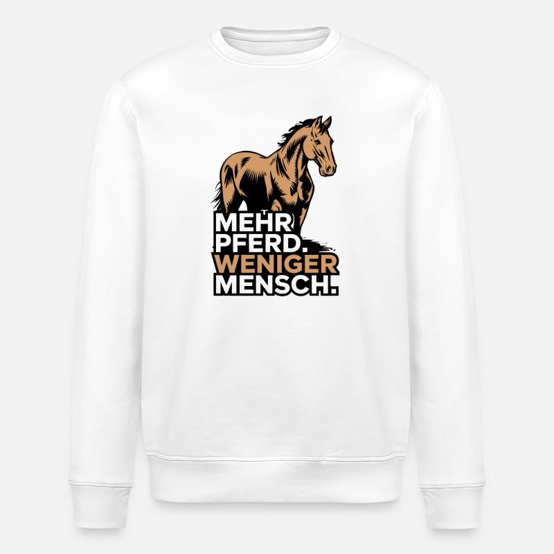 Plus de chevaux, moins d’hommes, paroles pour les cavaliers - Sweat bio ROLLER Stanley/Stella Unisexe - blanc