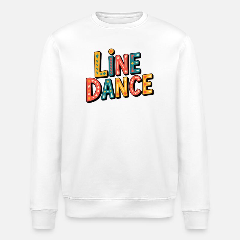 Line Dance What - Stanley/Stella ROLLER Unisex Organic Sweatshirt - white