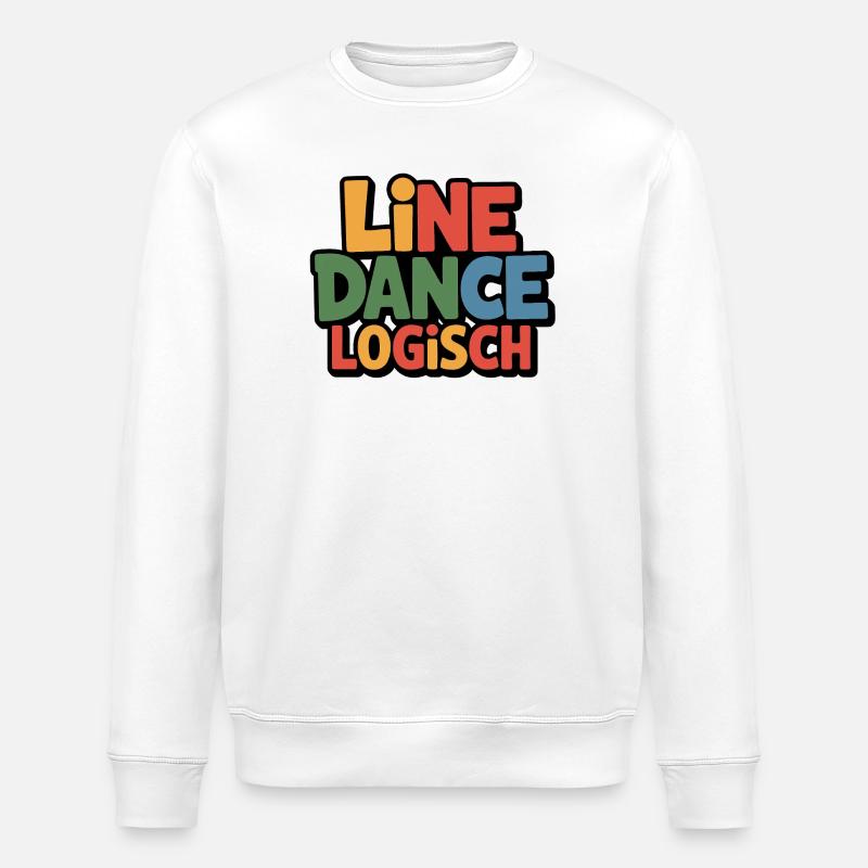 Line Dance Logisch - Stanley/Stella Unisex Bio-Sweatshirt ROLLER - Weiß