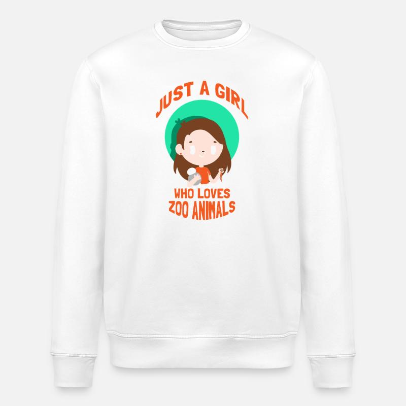 Zoo Tiere Tierpark Mädchen Frau - Stanley/Stella Unisex Bio-Sweatshirt ROLLER - Weiß