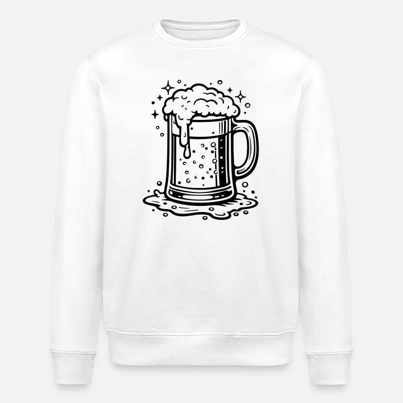 Bierglas Symbol Bier - Stanley/Stella Unisex Bio-Sweatshirt ROLLER - Weiß