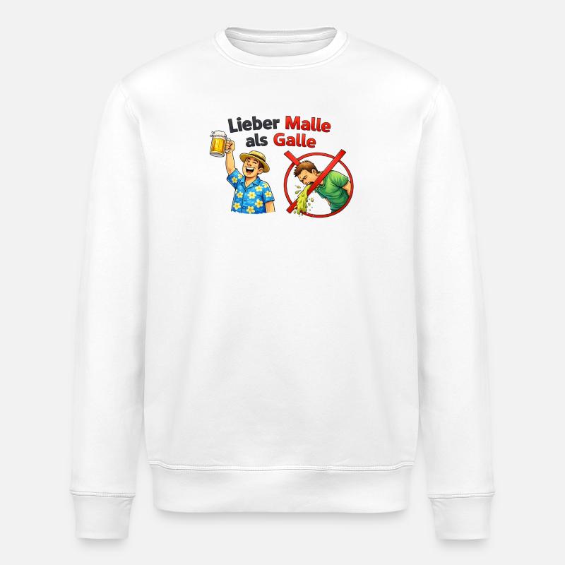 Meilleur malle que bile - Majorque - Sweat bio ROLLER Stanley/Stella Unisexe - blanc