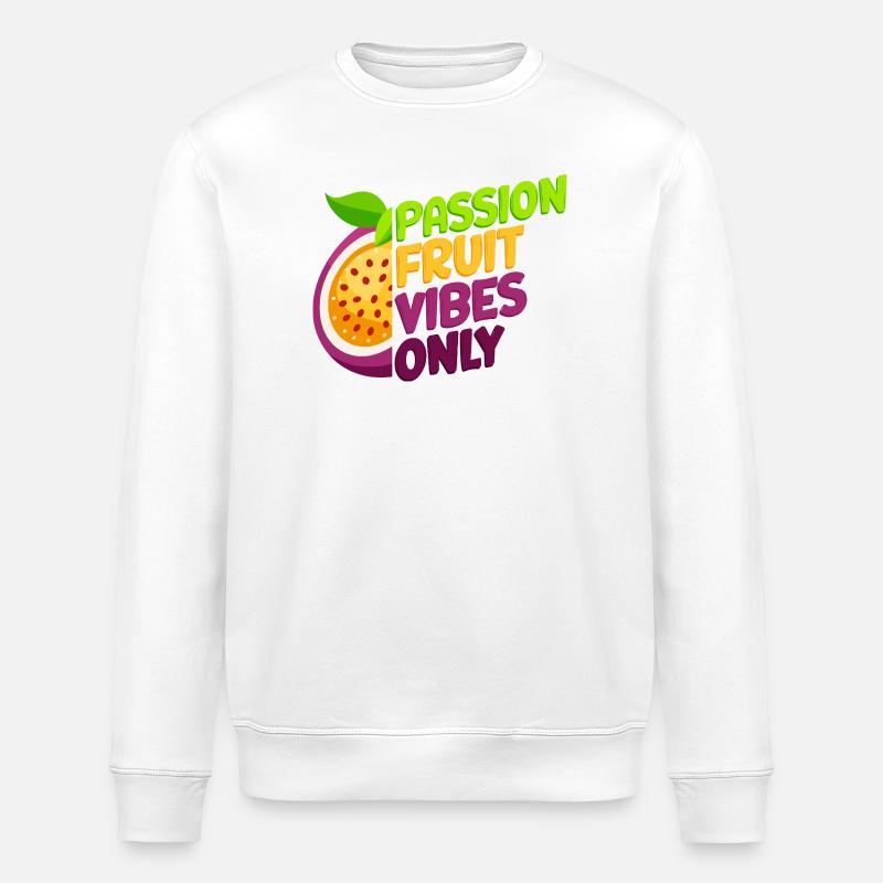 Passion Fruit Vibes Only - Stanley/Stella ROLLER Unisex Organic Sweatshirt - white