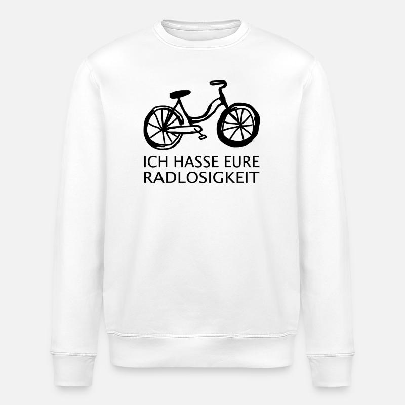 I hate your wheellessness - Stanley/Stella ROLLER Unisex Organic Sweatshirt - white