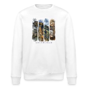 Voyage de vacances à Édimbourg – Motif de la ville écossaise - Sweat bio ROLLER Stanley/Stella Unisexe - blanc - Devant - Nik (191cm)